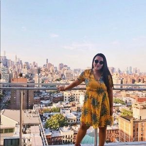 Madewell chiffon mock wrap dress 🌼